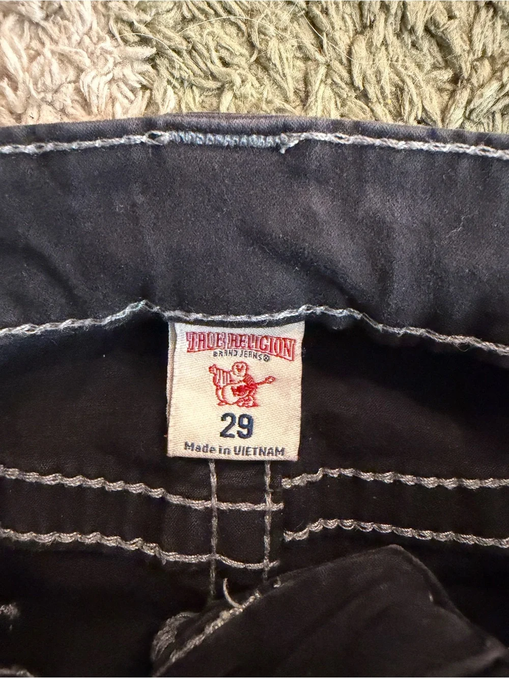 True Religion Men's Black Skinny Jeans - Stretch Slim Fit